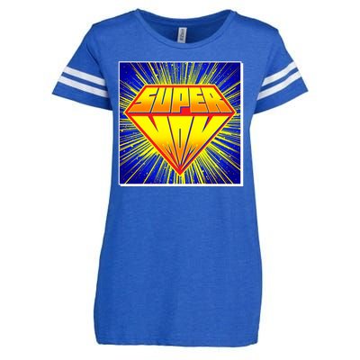 Funny Mother's Day Super Mom Pop Art Comic Panel Enza Ladies Jersey Football T-Shirt