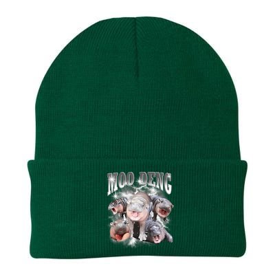 Funny Moo Deng Kawaii Pygmy Hippo Cute Zoo Animal Lover Knit Cap Winter Beanie