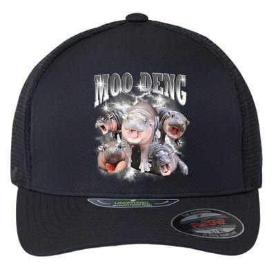 Funny Moo Deng Kawaii Pygmy Hippo Cute Zoo Animal Lover Flexfit Unipanel Trucker Cap