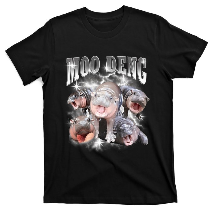 Funny Moo Deng Kawaii Pygmy Hippo Cute Zoo Animal Lover T-Shirt