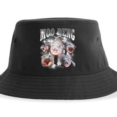 Funny Moo Deng Kawaii Pygmy Hippo Cute Zoo Animal Lover Sustainable Bucket Hat