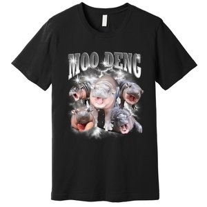 Funny Moo Deng Kawaii Pygmy Hippo Cute Zoo Animal Lover Premium T-Shirt