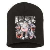 Funny Moo Deng Kawaii Pygmy Hippo Cute Zoo Animal Lover Short Acrylic Beanie