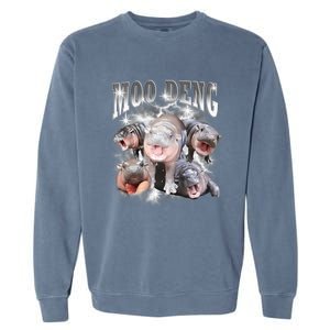 Funny Moo Deng Kawaii Pygmy Hippo Cute Zoo Animal Lover Garment-Dyed Sweatshirt