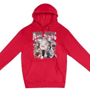 Funny Moo Deng Kawaii Pygmy Hippo Cute Zoo Animal Lover Premium Pullover Hoodie