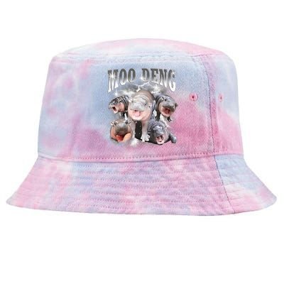 Funny Moo Deng Kawaii Pygmy Hippo Cute Zoo Animal Lover Tie-Dyed Bucket Hat