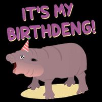 Funny Moo Deng Baby Hippo Cute ItS My Birthday Birthdeng Cooling Performance Crew T-Shirt