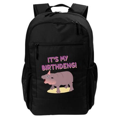 Funny Moo Deng Baby Hippo Cute ItS My Birthday Birthdeng Backpack