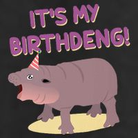 Funny Moo Deng Baby Hippo Cute ItS My Birthday Birthdeng Adult Drive Performance Visor