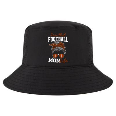 Football Mothers Day Graphic Livin That Football Mom Life Funny Gift Cool Comfort Performance Bucket Hat