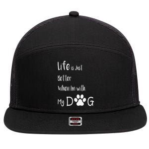 Funny Mothers Day Happy Mothers Day To My Favorite Dog 7 Panel Mesh Trucker Snapback Hat