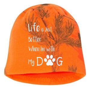 Funny Mothers Day Happy Mothers Day To My Favorite Dog Kati - Camo Knit Beanie