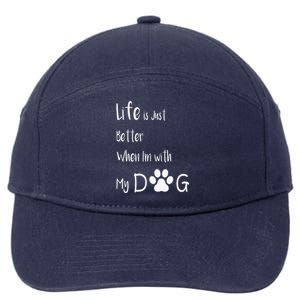 Funny Mothers Day Happy Mothers Day To My Favorite Dog 7-Panel Snapback Hat