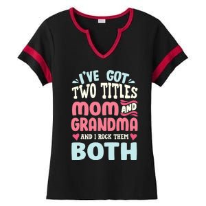 Funny Mothers Day Grandma Grandmother Ladies Halftime Notch Neck Tee