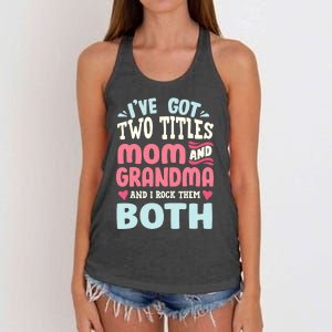 Funny Mothers Day Grandma Grandmother Women's Knotted Racerback Tank