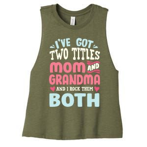 Funny Mothers Day Grandma Grandmother Women's Racerback Cropped Tank