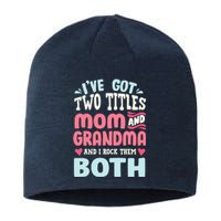 Funny Mothers Day Grandma Grandmother Sustainable Beanie