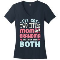 Funny Mothers Day Grandma Grandmother Women's V-Neck T-Shirt