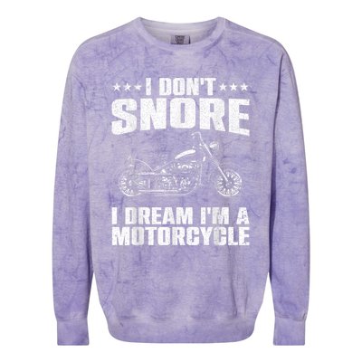 Funny Motorcycle Design For Men Women Motorcycle Rider Lover Colorblast Crewneck Sweatshirt