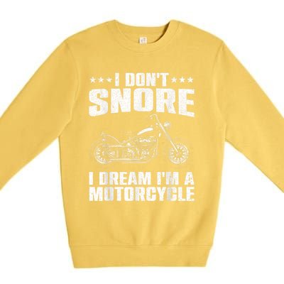 Funny Motorcycle Design For Men Women Motorcycle Rider Lover Premium Crewneck Sweatshirt