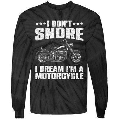 Funny Motorcycle Design For Men Women Motorcycle Rider Lover Tie-Dye Long Sleeve Shirt