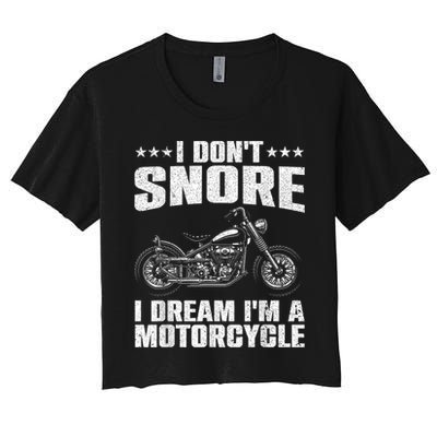 Funny Motorcycle Design For Men Women Motorcycle Rider Lover Crop Top
