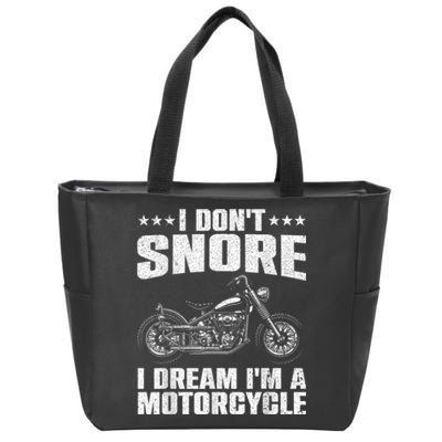 Funny Motorcycle Design For Men Women Motorcycle Rider Lover Zip Tote Bag