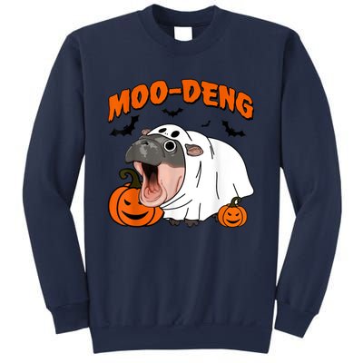 Funny Moo Deng Halloween Boo Ghost Costume Moodeng Lover Sweatshirt