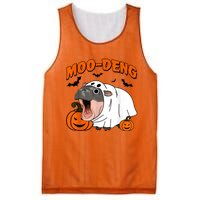 Funny Moo Deng Halloween Boo Ghost Costume Moodeng Lover Mesh Reversible Basketball Jersey Tank