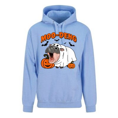 Funny Moo Deng Halloween Boo Ghost Costume Moodeng Lover Unisex Surf Hoodie