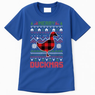 Funny Merry Ducktmas Ugly Christmas Duck Gift Tall T-Shirt