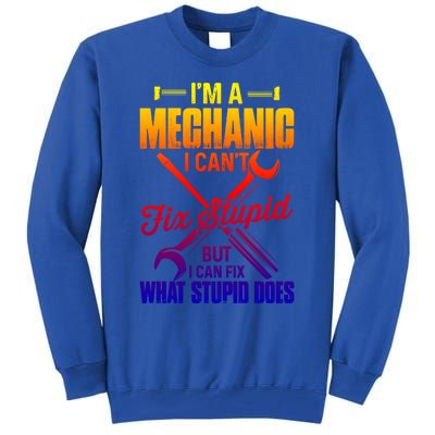 Funny Mechanic Dad Car Auto Diesel Automobile Garage Cool Gift Tall Sweatshirt