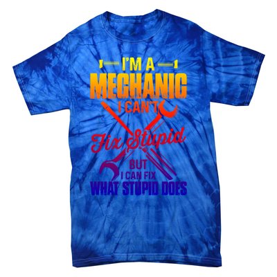 Funny Mechanic Dad Car Auto Diesel Automobile Garage Cool Gift Tie-Dye T-Shirt