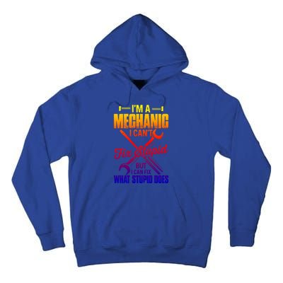 Funny Mechanic Dad Car Auto Diesel Automobile Garage Cool Gift Tall Hoodie