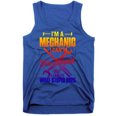 Funny Mechanic Dad Car Auto Diesel Automobile Garage Cool Gift Tank Top