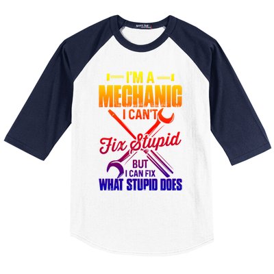 Funny Mechanic Dad Car Auto Diesel Automobile Garage Cool Gift Baseball Sleeve Shirt