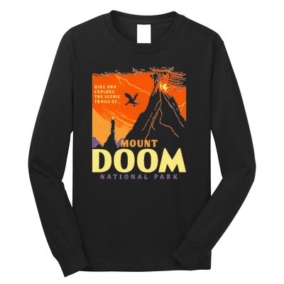 Funny Mount Doom National Park Classic Vintage Hiking Long Sleeve Shirt