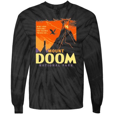 Funny Mount Doom National Park Classic Vintage Hiking Tie-Dye Long Sleeve Shirt