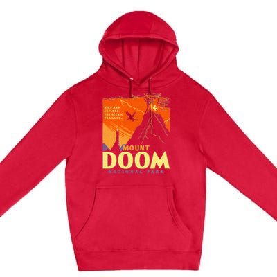 Funny Mount Doom National Park Classic Vintage Hiking Premium Pullover Hoodie