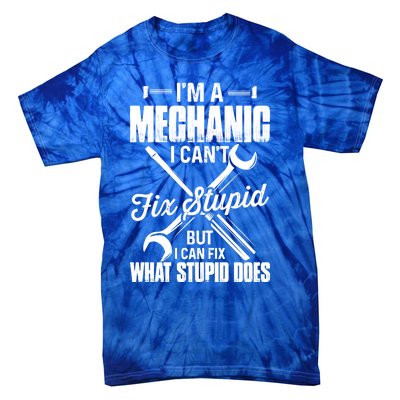 Funny Mechanic Dad Car Auto Diesel Automobile Garage Gift Tie-Dye T-Shirt