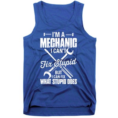 Funny Mechanic Dad Car Auto Diesel Automobile Garage Gift Tank Top