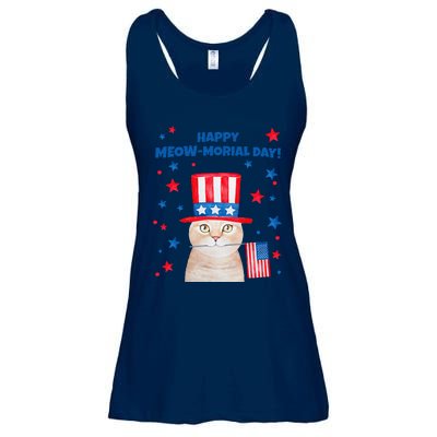 Funny Memorial Day Cat MEOWMorial Day Ladies Essential Flowy Tank