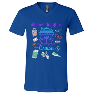 Funny Mother Daughter Cruise Ship Family Trip Vacation Mom Gift V-Neck T-Shirt