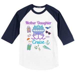 Funny Mother Daughter Cruise Ship Family Trip Vacation Mom Gift Baseball Sleeve Shirt