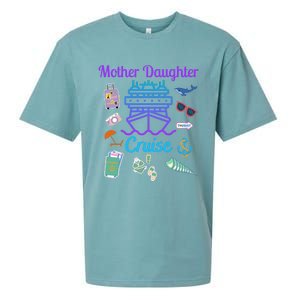 Funny Mother Daughter Cruise Ship Family Trip Vacation Mom Gift Sueded Cloud Jersey T-Shirt