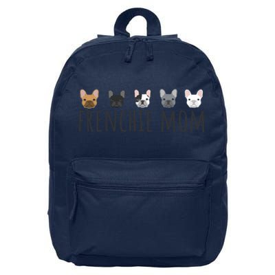 Frenchie Mama Dog Mom Funny French Bulldog Mama Gift 16 in Basic Backpack