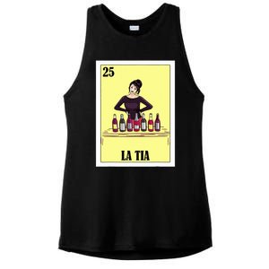 Funny Mexican Design For Aunt La Tia Ladies PosiCharge Tri-Blend Wicking Tank