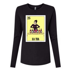 Funny Mexican Design For Aunt La Tia Womens Cotton Relaxed Long Sleeve T-Shirt