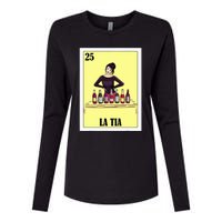 Funny Mexican Design For Aunt La Tia Womens Cotton Relaxed Long Sleeve T-Shirt