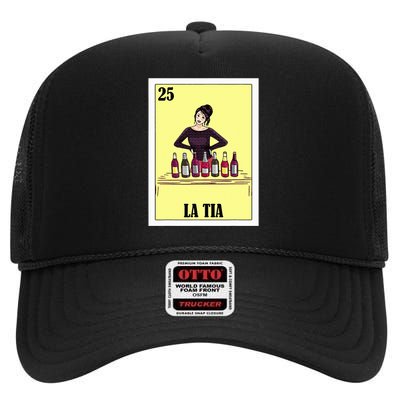 Funny Mexican Design For Aunt La Tia High Crown Mesh Back Trucker Hat